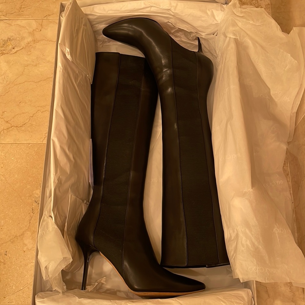 Jimmy Choo “Faith” knee-high boot